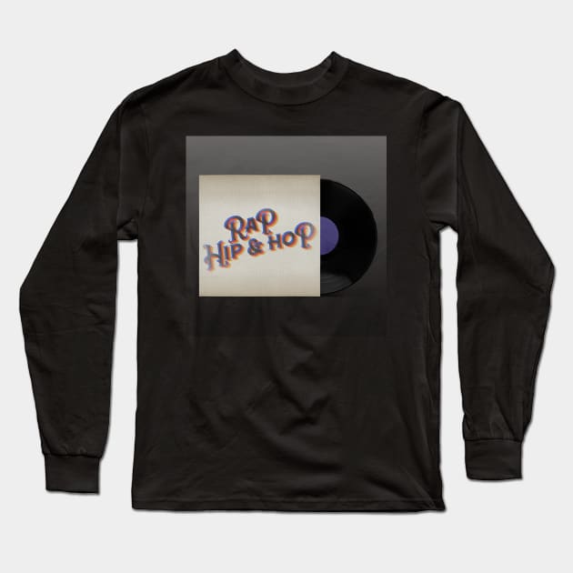 VINTAGE VINYL HIP HOP Long Sleeve T-Shirt by elSALMA